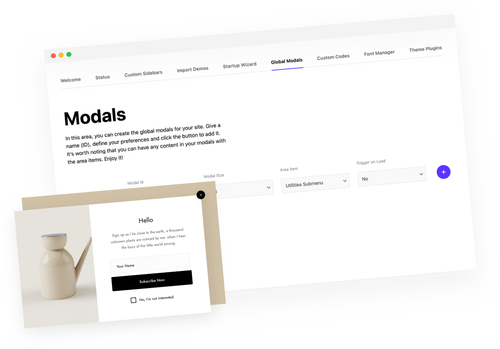 Custom Modals Blog EGZOTech